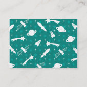 Carte De Visite Planètes d'astronautes de l'espace extra-atmosphér (Dos)