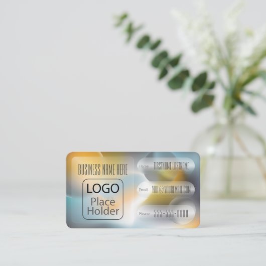 Carte De Visite Planètes Glassmorphism (Debout devant)
