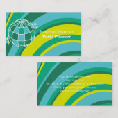 Carte De Visite Planificateur de fête Retro Super Vague Disco Ball (Devant / Derrière)