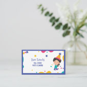 Carte De Visite Planificateur de la fête pour enfants (Debout devant)