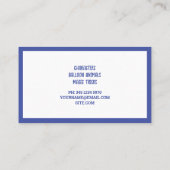 Carte De Visite Planificateur de la fête pour enfants (Dos)