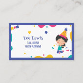 Carte De Visite Planificateur de la fête pour enfants (Devant)