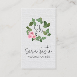 Carte De Visite Planificateur de Mariage Monogramme