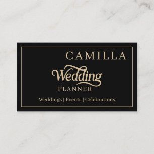 Carte De Visite Planificateur de Mariage sur Mesure Écriture Éléga