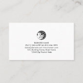 Carte De Visite Planificateur de parties du gestionnaire d'événeme (Dos)