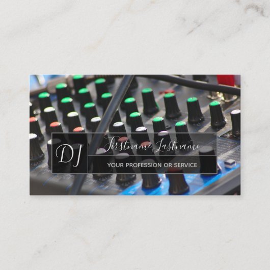 Carte De Visite Planificateur de soirée DJ ou VJ professionnel (Devant)
