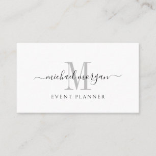 Carte De Visite Planificateur d'événement simple moderne Script En