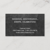 Carte De Visite Planificateur d'événements | Ardoise (Dos)