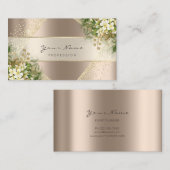 Carte De Visite Planificateur d'événements Belle Blogger Blush Gol (Devant / Derrière)