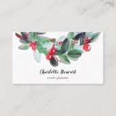 Carte De Visite Planificateur d'événements d'aquarelle de la couro (Devant)