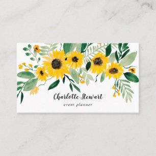 Carte De Visite Planificateur d'événements d'aquarelle de tourne