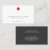 Carte De Visite Planificateur d'événements de ballon rouge simple, (Devant / Derrière)