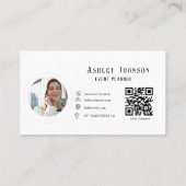 Carte De Visite Planificateur d'événements de calligraphie moderne (Dos)