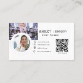 Carte De Visite Planificateur d'événements de calligraphie moderne (Dos)