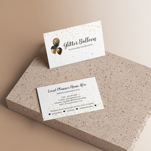 Carte De Visite Planificateur d'événements de décoration de fête d