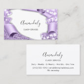 Carte De Visite Planificateur d'événements de maquillage 3D Violet (Devant / Derrière)