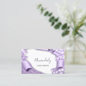 Carte De Visite Planificateur d'événements de maquillage 3D Violet (Debout devant)