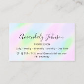 Carte De Visite Planificateur d'événements de maquillage de Partie (Dos)