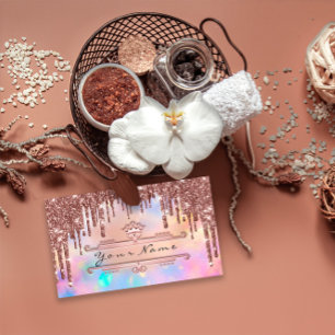 Carte De Visite Planificateur d'événements de maquillage Rose Cr