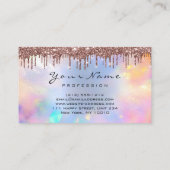 Carte De Visite Planificateur d'événements de maquillage Rose Holo (Dos)