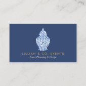 Carte De Visite Planificateur d'événements élégants Logo du pot bl (Devant)