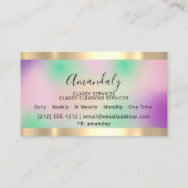 Carte De Visite Planificateur d'événements encadré Holographe viol (Dos)