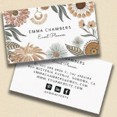 Carte De Visite Planificateur d'événements floraux Boho