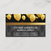 Carte De Visite Planificateur d'événements Gold Balloons | Upholst (Dos)