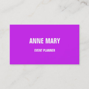 Carte De Visite Planificateur d'événements Hot Pink Purple White M