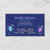 Carte De Visite Planificateur d'événements - Illustration couleur  (Dos)