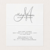 Carte De Visite Planificateur d'événements Iridescente Pearl Shimm (Intérieur déplié)