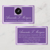 Carte De Visite Planificateur d'événements Monogram moderne encadr (Devant / Derrière)