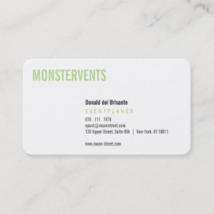 Carte De Visite Planificateur d'événements Plain