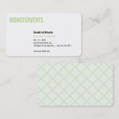 Carte De Visite Planificateur d'événements Plain (Devant / Derrière)