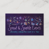 Carte De Visite Planificateur d'événements pour enfants - Esquisse (Devant)