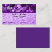 Carte De Visite Planificateur d'événements Purple Glamor (Devant / Derrière)