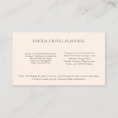 Carte De Visite Planificateur d'événements Rose Pink and Burgundy (Dos)