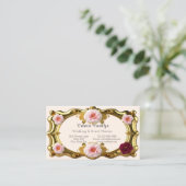 Carte De Visite Planificateur d'événements Rose Pink and Burgundy (Debout devant)