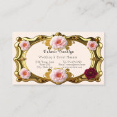 Carte De Visite Planificateur d'événements Rose Pink and Burgundy (Devant)