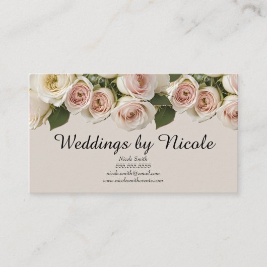 Carte De Visite Planificateur d'événements Wedding planners Ivory (Devant)