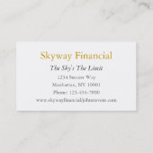 Carte De Visite Planificateur financier (Dos)