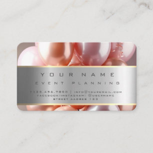 Carte De Visite Planification de l'événement Beaux ballons colorés