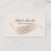 Carte De Visite Planification de l'événement Plumes de Parties sci (Devant)