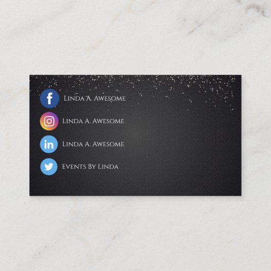 Carte De Visite Planification des événements (Dos)