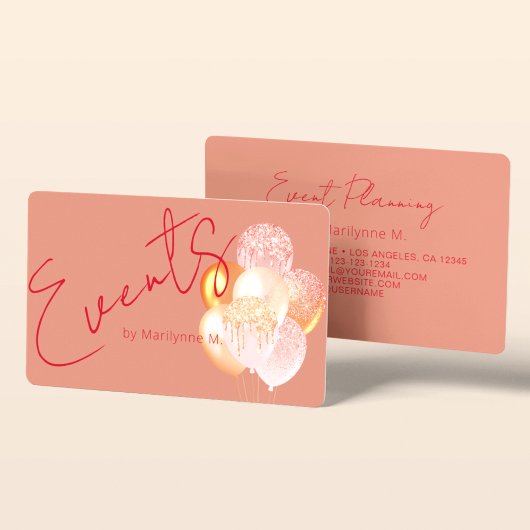 Carte De Visite Planification des événements Balloirs de Parties s