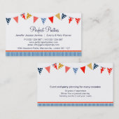 Carte De Visite Planification d'événement de fête avec drapeaux ca (Devant / Derrière)