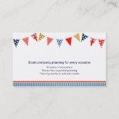 Carte De Visite Planification d'événement de fête avec drapeaux ca (Dos)