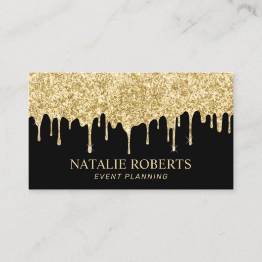 Carte De Visite Planification d'événements Glam Gold Driving Moder (Devant)