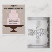 Carte De Visite Planification du parti (Devant / Derrière)