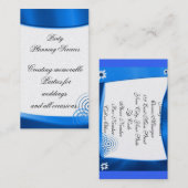 Carte De Visite Planification du parti (Devant / Derrière)